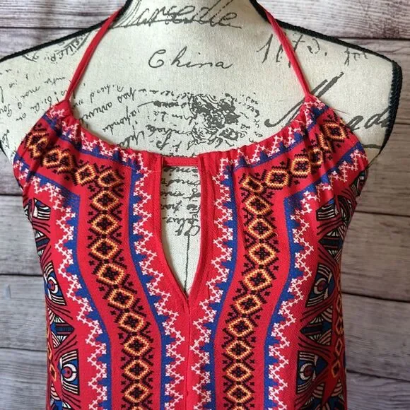 Flying Tomato Aztec Tribal Halter Maxi Dress XS - Picture 4 of 9